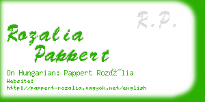 rozalia pappert business card